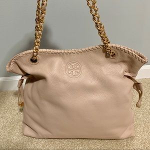 Tory Burch Marion Slouchy Tote - Light Oak